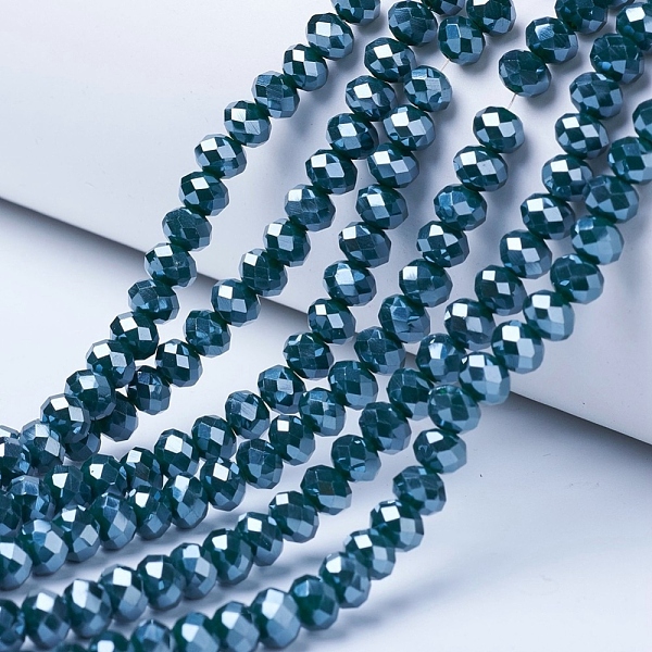 PandaHall Electroplate Glass Beads Strands, Pearl Luster Plated, Faceted, Rondelle, Dark Green, 6x5mm, Hole: 1mm, about 87~90pcs/strand...
PandaHall Electroplate Glass Beads Strands, Pearl Luster Plated, Faceted, Rondelle, Dark Green, 6x5mm, Hole: 1mm, about 87~90pcs/strand...
