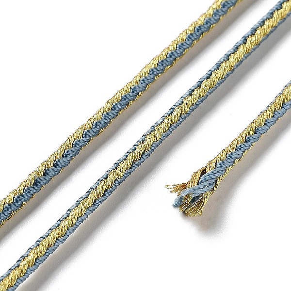 PandaHall 14M Duotone Polyester Braided Cord, Round, Steel Blue, 2.5mm, about 15.31 Yards(14m)/Roll Polyester
PandaHall 14M Duotone Polyester Braided Cord, Round, Steel Blue, 2.5mm, about 15.31 Yards(14m)/Roll Polyester