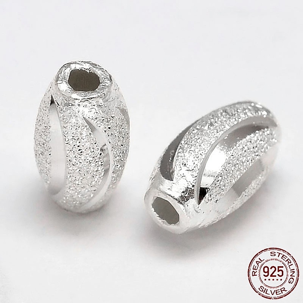 PandaHall Fancy Cut Textured 925 Sterling Silver Oval Beads, Silver, 7x4mm, Hole: 1.5mm, about 100pcs/20g Sterling Silver Oval
PandaHall Fancy Cut Textured 925 Sterling Silver Oval Beads, Silver, 7x4mm, Hole: 1.5mm, about 100pcs/20g Sterling Silver Oval