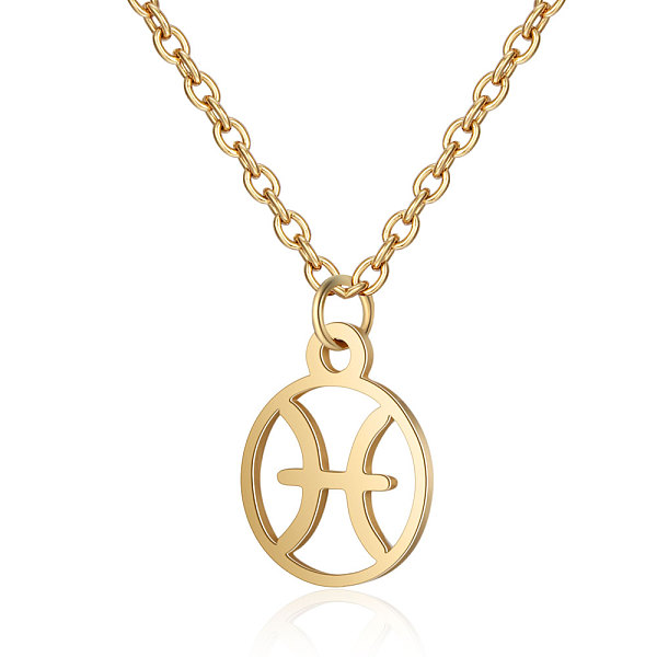 PandaHall 201 Stainless Steel Pendants Necklaces, Flat Round with Constellations, Pisces, 16.3 inch(40cm)x1mm 201 Stainless Steel Pisces
PandaHall 201 Stainless Steel Pendants Necklaces, Flat Round with Constellations, Pisces, 16.3 inch(40cm)x1mm 201 Stainless Steel Pisces