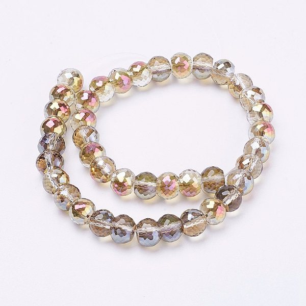 PandaHall Electroplate Glass Bead Strands, Half Rainbow Plated, Faceted Rondelle, Camel, 8x6mm, Hole: 1mm, about 39pcs/strand, 7.8 inch..., Brown
PandaHall Electroplate Glass Bead Strands, Half Rainbow Plated, Faceted Rondelle, Camel, 8x6mm, Hole: 1mm, about 39pcs/strand, 7.8 inch..., Brown