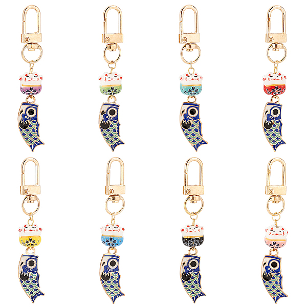 PandaHall PH 8pcs Beckoning Cat Keychains Lucky Cat Keychain Keyrings Japanese Maneki Neko Fortune Pendants Wealth Health Cat Ornament..., Multicolor
PandaHall PH 8pcs Beckoning Cat Keychains Lucky Cat Keychain Keyrings Japanese Maneki Neko Fortune Pendants Wealth Health Cat Ornament..., Multicolor