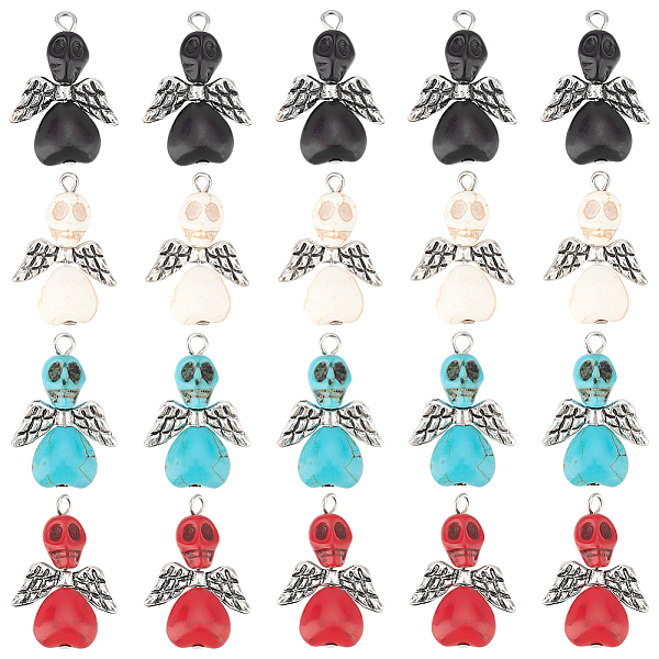 PandaHall DICOSMETIC 40Pcs 4 Colors Halloween Charms Synthetic Turquoise Skull Angel Pendants with CCB Plastic Wings and Iron Loops..., Multicolor
PandaHall DICOSMETIC 40Pcs 4 Colors Halloween Charms Synthetic Turquoise Skull Angel Pendants with CCB Plastic Wings and Iron Loops..., Multicolor