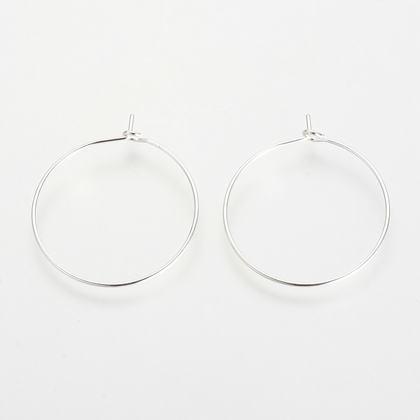 PandaHall Brass Hoop Earrings, Ring, Silver, 34x30x0.5mm, 24 Gauge, about 1000pcs/bag Brass
PandaHall Brass Hoop Earrings, Ring, Silver, 34x30x0.5mm, 24 Gauge, about 1000pcs/bag Brass