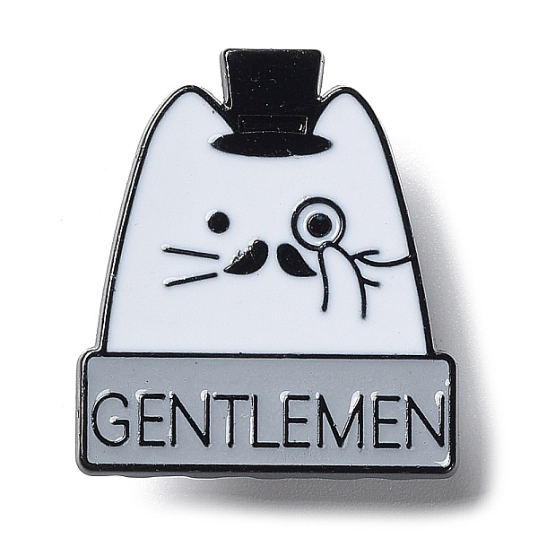 PandaHall Cartoon Cat with Word Gentlemen Enamel Pin, Electrophoresis Black Alloy Brooch for Clothes Backpack, Hat, 26.5x23x1.5mm...
PandaHall Cartoon Cat with Word Gentlemen Enamel Pin, Electrophoresis Black Alloy Brooch for Clothes Backpack, Hat, 26.5x23x1.5mm...