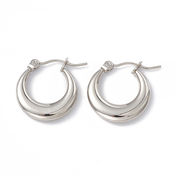 PandaHall 201 Stainless Steel Hoop Earrings with 304 Stainless Steel Pins for Women, Stainless Steel Color, 19x17.5x3.2mm, Pin: 0.7~0.8mm...
PandaHall 201 Stainless Steel Hoop Earrings with 304 Stainless Steel Pins for Women, Stainless Steel Color, 19x17.5x3.2mm, Pin: 0.7~0.8mm...