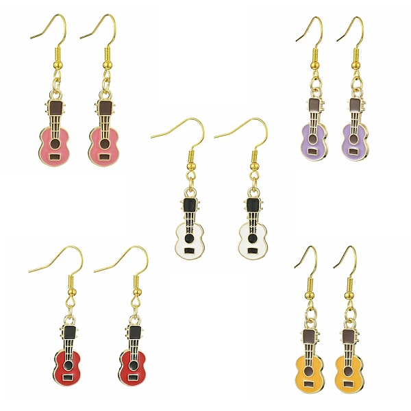 PandaHall Golden Alloy Enamel Dangle Earrings, Guitar, Mixed Color, 43x9.5mm Alloy Guitar Multicolor
PandaHall Golden Alloy Enamel Dangle Earrings, Guitar, Mixed Color, 43x9.5mm Alloy Guitar Multicolor