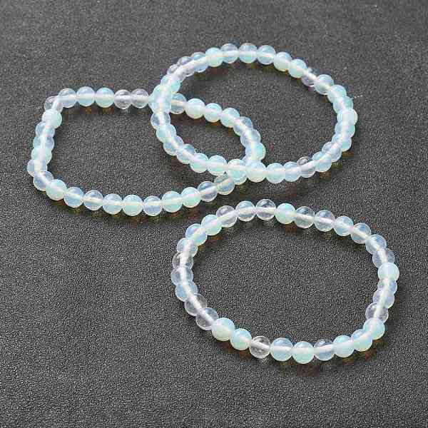 PandaHall Opalite Beaded Stretch Bracelets, Round, Beads: 6~6.5mm, Inner Diameter: 2-1/4 inch(5.55cm) Opalite
PandaHall Opalite Beaded Stretch Bracelets, Round, Beads: 6~6.5mm, Inner Diameter: 2-1/4 inch(5.55cm) Opalite