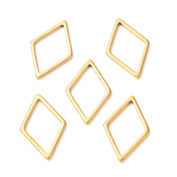 PandaHall 201 Stainless Steel Linking Rings, Rhombus, Golden, 15.5x10x1mm 201 Stainless Steel Rhombus
PandaHall 201 Stainless Steel Linking Rings, Rhombus, Golden, 15.5x10x1mm 201 Stainless Steel Rhombus