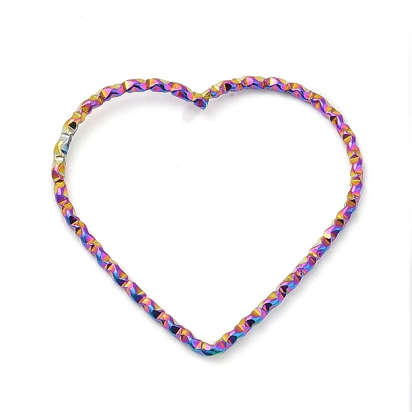 PandaHall 304 Stainless Steel Linking Rings, Textured, Heart, Rainbow Color, 24x26x1mm, Inner Diameter: 21x24mm 304 Stainless Steel Heart
PandaHall 304 Stainless Steel Linking Rings, Textured, Heart, Rainbow Color, 24x26x1mm, Inner Diameter: 21x24mm 304 Stainless Steel Heart