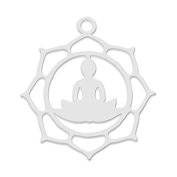 PandaHall 201 Stainless Steel Pendants, Laser Cut, Flower with Yoga, Stainless Steel Color, 21.5x19.5x1mm, Hole: 1.5mm 201 Stainless Steel...
PandaHall 201 Stainless Steel Pendants, Laser Cut, Flower with Yoga, Stainless Steel Color, 21.5x19.5x1mm, Hole: 1.5mm 201 Stainless Steel...
