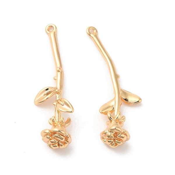 PandaHall Brass Pendants, Rose Charm, Real 18K Gold Plated, 29.5x9x6mm, Hole: 0.8mm Brass Flower
PandaHall Brass Pendants, Rose Charm, Real 18K Gold Plated, 29.5x9x6mm, Hole: 0.8mm Brass Flower