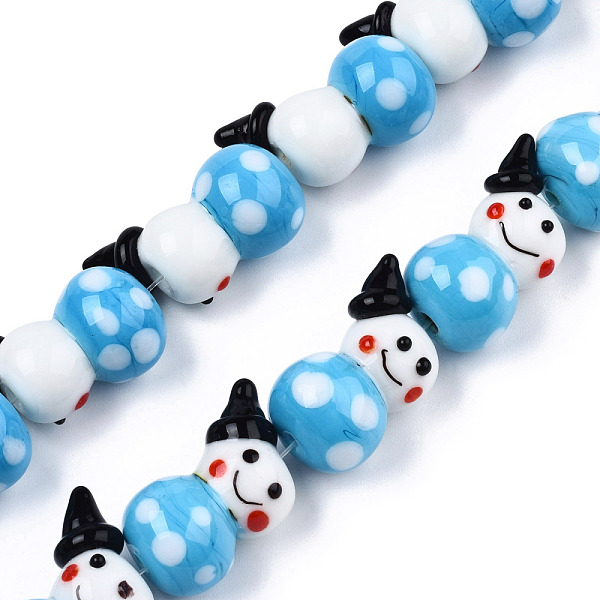 PandaHall Handmade Lampwork Beads Strands, Snowman, Deep Sky Blue, 22x15x13mm, Hole: 1.5mm, about 25pcs/strand, 19.29 inch(49cm) Lampwork...
PandaHall Handmade Lampwork Beads Strands, Snowman, Deep Sky Blue, 22x15x13mm, Hole: 1.5mm, about 25pcs/strand, 19.29 inch(49cm) Lampwork...