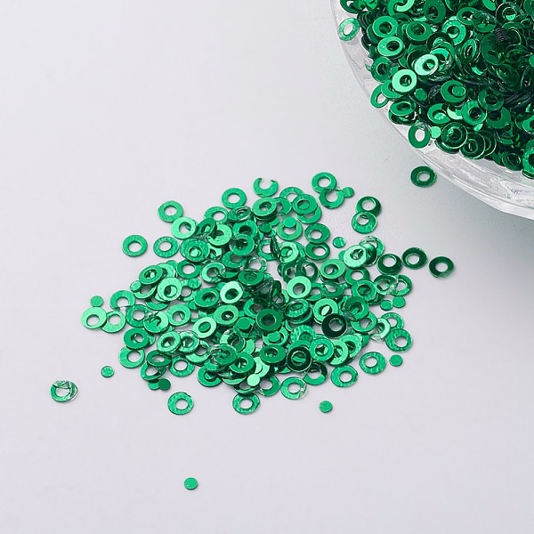 PandaHall Ornament Accessories Plastic Paillette/Sequins Beads, Ring, Green, 2x0.1mm, Hole: 0.8mm Plastic Ring Green
PandaHall Ornament Accessories Plastic Paillette/Sequins Beads, Ring, Green, 2x0.1mm, Hole: 0.8mm Plastic Ring Green