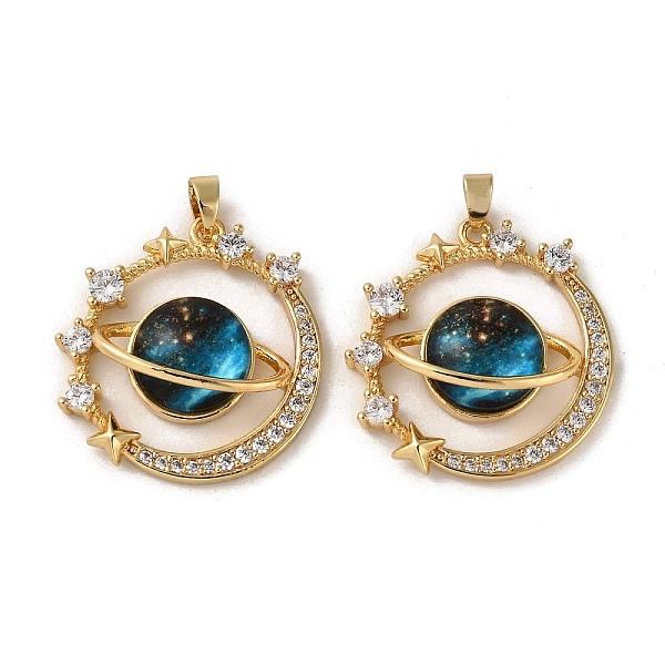 PandaHall Rack Plating Brass Micro Pave Cubic Zirconia Pendants, Glass Planet Charms, Long-Lasting Plated, Real 18K Gold Plated..., Clear
PandaHall Rack Plating Brass Micro Pave Cubic Zirconia Pendants, Glass Planet Charms, Long-Lasting Plated, Real 18K Gold Plated..., Clear