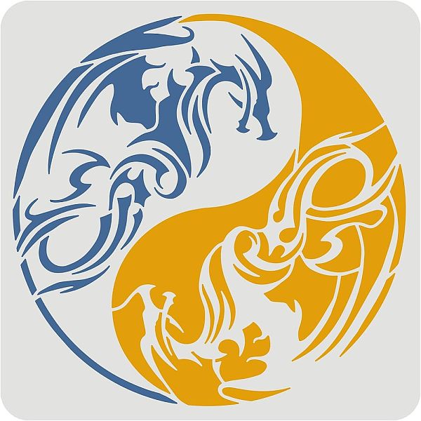 PandaHall FINGERINSPIRE Dragon Stencils for Painting 30x30cm Reusable Two Dragon Drawing Stencil DIY Craft Yin Yang Dragons Pattern Template..., White
PandaHall FINGERINSPIRE Dragon Stencils for Painting 30x30cm Reusable Two Dragon Drawing Stencil DIY Craft Yin Yang Dragons Pattern Template..., White