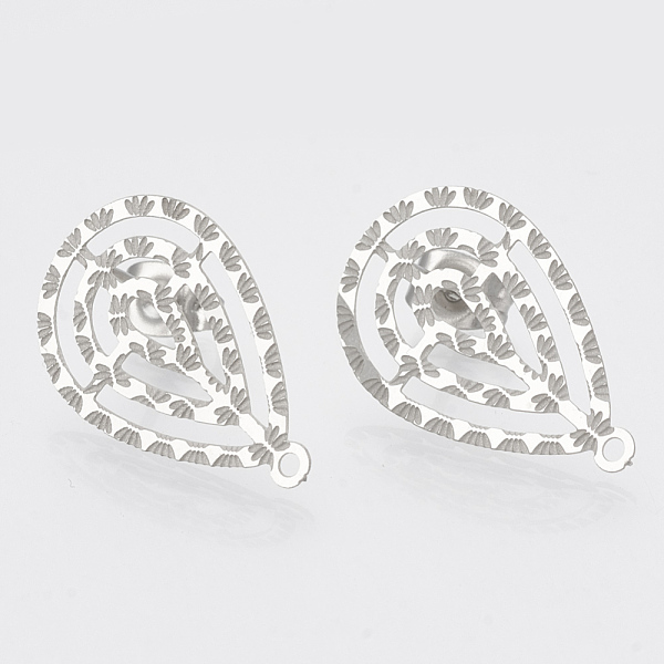 PandaHall 304 Stainless Steel Stud Earring Findings, with Loop, Teardrop, Stainless Steel Color, 22.5x14mm, Hole: 1mm, pin: 0.7mm. 304...
PandaHall 304 Stainless Steel Stud Earring Findings, with Loop, Teardrop, Stainless Steel Color, 22.5x14mm, Hole: 1mm, pin: 0.7mm. 304...