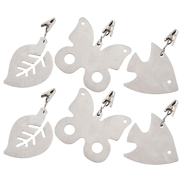 PandaHall Globleland 6Pcs 3 Style 430 Stainless Steel Tablecloth Weights, Table Cloth Pendants, with Clips, Leaf/Fish/Butterfly, Stainless...
PandaHall Globleland 6Pcs 3 Style 430 Stainless Steel Tablecloth Weights, Table Cloth Pendants, with Clips, Leaf/Fish/Butterfly, Stainless...