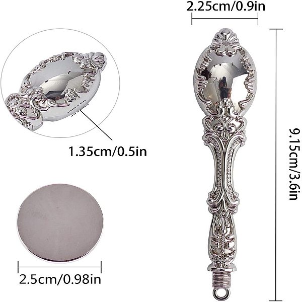 PandaHall DIY Scrapbook, with Brass Wax Seal Stamp and Alloy Handles, Silver, 103mm, Stamps: 2.5x1.45cm Alloy
PandaHall DIY Scrapbook, with Brass Wax Seal Stamp and Alloy Handles, Silver, 103mm, Stamps: 2.5x1.45cm Alloy