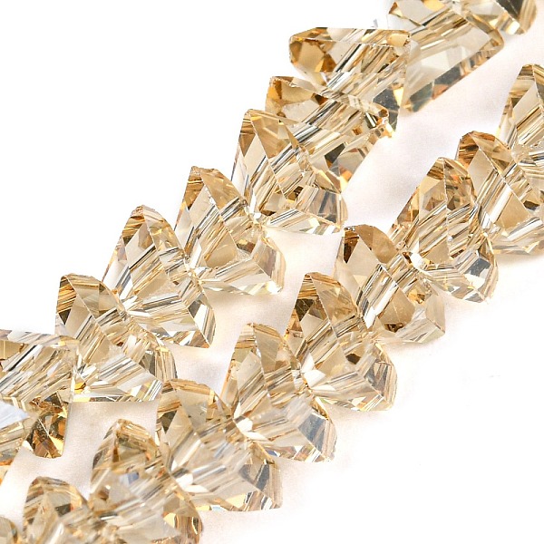 PandaHall Electroplate Transparent Glass Beads Strands, Pearl Luster Plated, Faceted Triangle, BurlyWood, 4.5x4.5x5.5mm, Hole: 1.2mm, about..., Orange
PandaHall Electroplate Transparent Glass Beads Strands, Pearl Luster Plated, Faceted Triangle, BurlyWood, 4.5x4.5x5.5mm, Hole: 1.2mm, about..., Orange