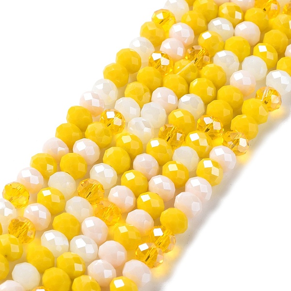 PandaHall Glass Beads Strands, Faceted, Rondelle, Gold, 8x6mm, Hole: 1mm, about 65~68pcs/strand, 15.7~16.1 inch(40~41cm) Glass Rondelle Gold
PandaHall Glass Beads Strands, Faceted, Rondelle, Gold, 8x6mm, Hole: 1mm, about 65~68pcs/strand, 15.7~16.1 inch(40~41cm) Glass Rondelle Gold