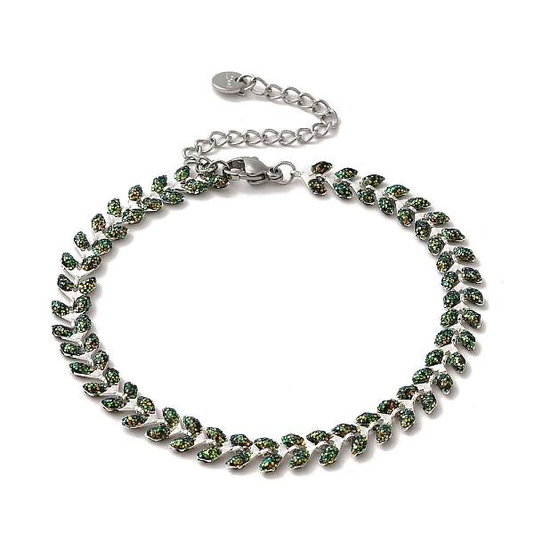 PandaHall Brass Enamel Link Cobs Chains Bracelets with Paillettes for Women, Platinum, 9-7/8 inch(25.1cm) Brass
PandaHall Brass Enamel Link Cobs Chains Bracelets with Paillettes for Women, Platinum, 9-7/8 inch(25.1cm) Brass