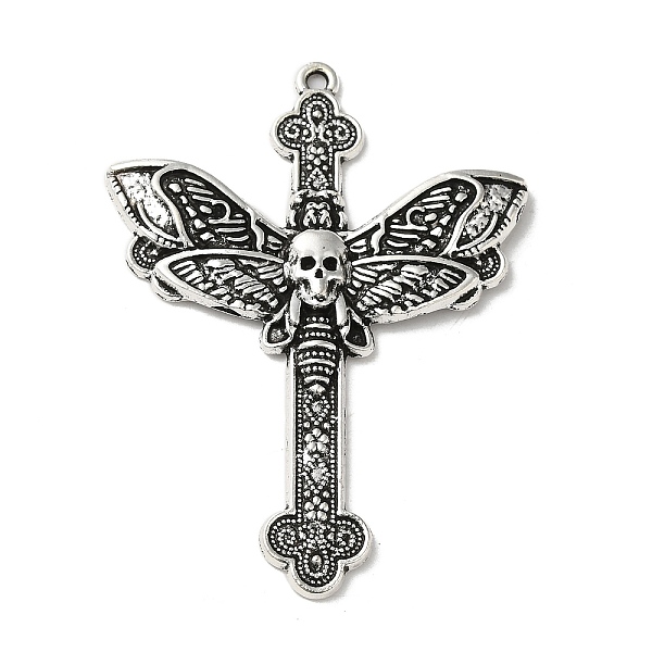 PandaHall Tibetan Style Alloy Big Pendants, Cross with Moth Charm, Antique Silver, 54x40.5x2.5mm, Hole: 1.6mm Alloy Cross
PandaHall Tibetan Style Alloy Big Pendants, Cross with Moth Charm, Antique Silver, 54x40.5x2.5mm, Hole: 1.6mm Alloy Cross