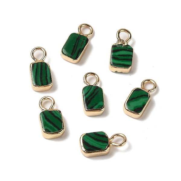 PandaHall Natural Malachite Rectangle Charms, with Golden Tone Brass Edge, 9.5x5x2.5mm, Hole: 2mm Malachite Rectangle
PandaHall Natural Malachite Rectangle Charms, with Golden Tone Brass Edge, 9.5x5x2.5mm, Hole: 2mm Malachite Rectangle