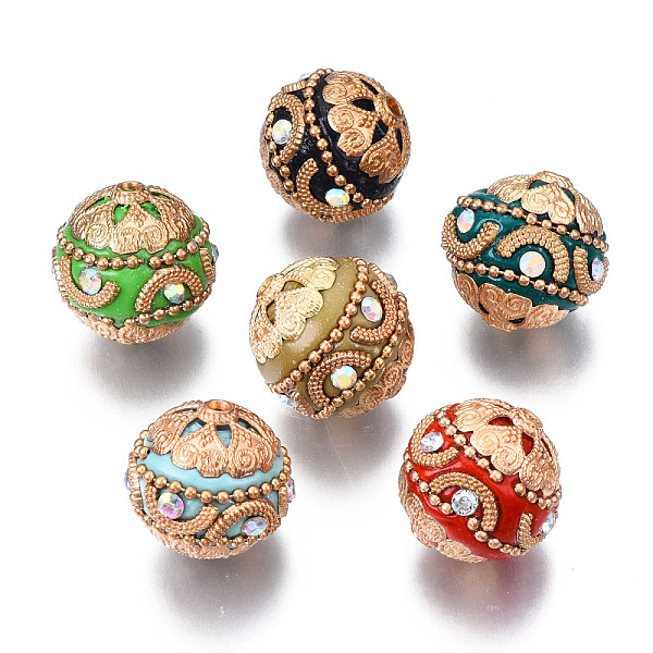PandaHall Handmade Indonesia Beads, with Alloy Findings and Iron Chain, Round, Antique Silver, Mixed Color, 20x19.5mm, Hole: 2mm Polymer..., Multicolor
PandaHall Handmade Indonesia Beads, with Alloy Findings and Iron Chain, Round, Antique Silver, Mixed Color, 20x19.5mm, Hole: 2mm Polymer..., Multicolor