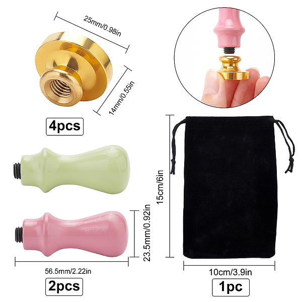 PandaHall CRASPIRE DIY Stamp Making Kits, Including Brass Wax Seal Stamp Head, Pear Wood Handle, Rectangle Velvet Pouches, Golden, Brass Wax...
PandaHall CRASPIRE DIY Stamp Making Kits, Including Brass Wax Seal Stamp Head, Pear Wood Handle, Rectangle Velvet Pouches, Golden, Brass Wax...