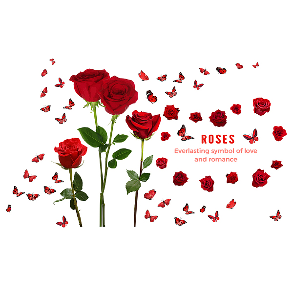 PandaHall PVC Wall Stickers, Wall Decoration, Rose Pattern, 390x900mm, 2pcs/set PVC Flower
PandaHall PVC Wall Stickers, Wall Decoration, Rose Pattern, 390x900mm, 2pcs/set PVC Flower