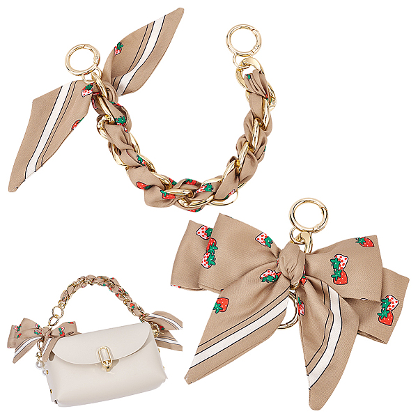PandaHall Handbag Accessories Set, including Zinc Alloy Curban Chain Bag Straps, Cotton Bowknot Ornament, with Aluminum Spring Gate Ring..., Orange
PandaHall Handbag Accessories Set, including Zinc Alloy Curban Chain Bag Straps, Cotton Bowknot Ornament, with Aluminum Spring Gate Ring..., Orange