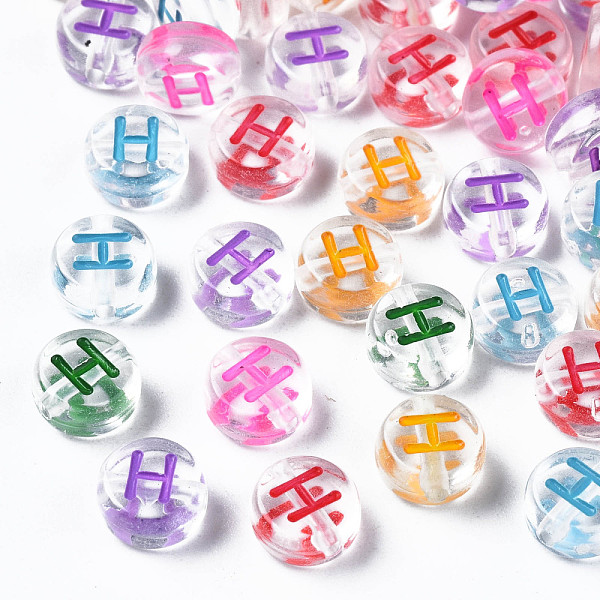PandaHall Transparent Clear Acrylic Beads, Horizontal Hole, Flat Round with Mixed Color Letter, Letter.H, 7x3.5mm, Hole: 1.2mm, about...
PandaHall Transparent Clear Acrylic Beads, Horizontal Hole, Flat Round with Mixed Color Letter, Letter.H, 7x3.5mm, Hole: 1.2mm, about...