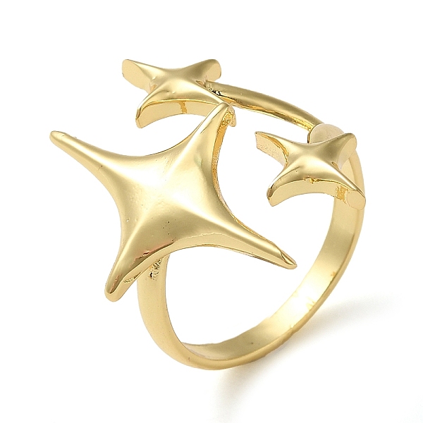 PandaHall Brass Open Cuff Ring, Star, Real 16K Gold Plated, Inner Diameter: 18mm Brass Star
PandaHall Brass Open Cuff Ring, Star, Real 16K Gold Plated, Inner Diameter: 18mm Brass Star