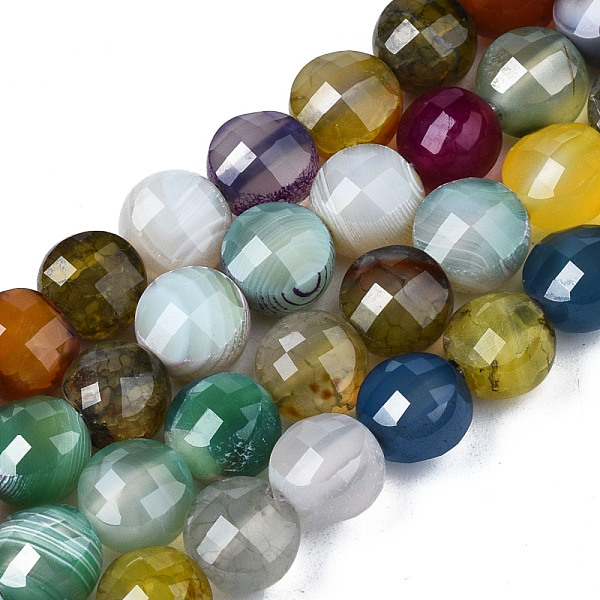 PandaHall Natural Agate Beads Strands, Dyed & Heated, Faceted, Flat Round, Colorful, 8x6.5mm, Hole: 1.2mm, about 47pcs/strand, 14.96 inch...
PandaHall Natural Agate Beads Strands, Dyed & Heated, Faceted, Flat Round, Colorful, 8x6.5mm, Hole: 1.2mm, about 47pcs/strand, 14.96 inch...