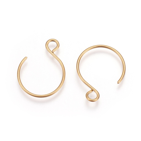 PandaHall Ion Plating(IP) 304 Stainless Steel Earring Hooks, with Horizontal Loop, Real 18K Gold Plated, 19x15mm, Hole: 2mm, 20 Gauge, Pin...
PandaHall Ion Plating(IP) 304 Stainless Steel Earring Hooks, with Horizontal Loop, Real 18K Gold Plated, 19x15mm, Hole: 2mm, 20 Gauge, Pin...