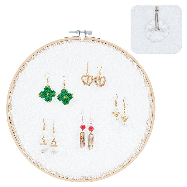 PandaHall Lace Disc Earring Organizer Holder, with Wood Stand, Tabletop Decorative Jewelry Holder Storage, Blanched Almond, 24.3x23.5x1.1cm...
PandaHall Lace Disc Earring Organizer Holder, with Wood Stand, Tabletop Decorative Jewelry Holder Storage, Blanched Almond, 24.3x23.5x1.1cm...