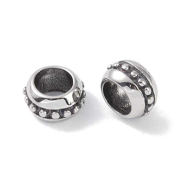 PandaHall 316 Surgical Stainless Steel European Beads, Large Hole Beads, Rondelle, Antique Silver, 8.5x5mm, Hole: 5mm 316 Surgical Stainless...
PandaHall 316 Surgical Stainless Steel European Beads, Large Hole Beads, Rondelle, Antique Silver, 8.5x5mm, Hole: 5mm 316 Surgical Stainless...