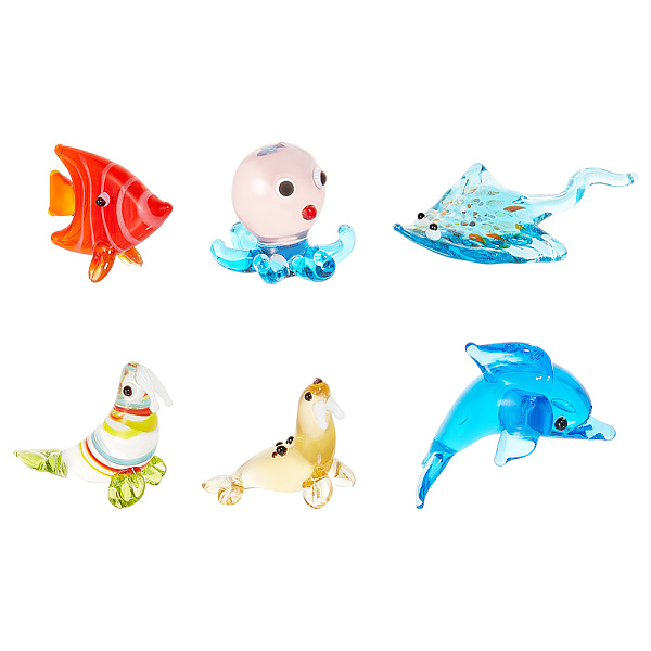PandaHall AHADEMAKER 6Pcs 6 Style Home Decorations, Handmade Lampwork Sea Animal Display Decorations, Butterflyfish & Manta Ray & Octopus &..., Multicolor
PandaHall AHADEMAKER 6Pcs 6 Style Home Decorations, Handmade Lampwork Sea Animal Display Decorations, Butterflyfish & Manta Ray & Octopus &..., Multicolor