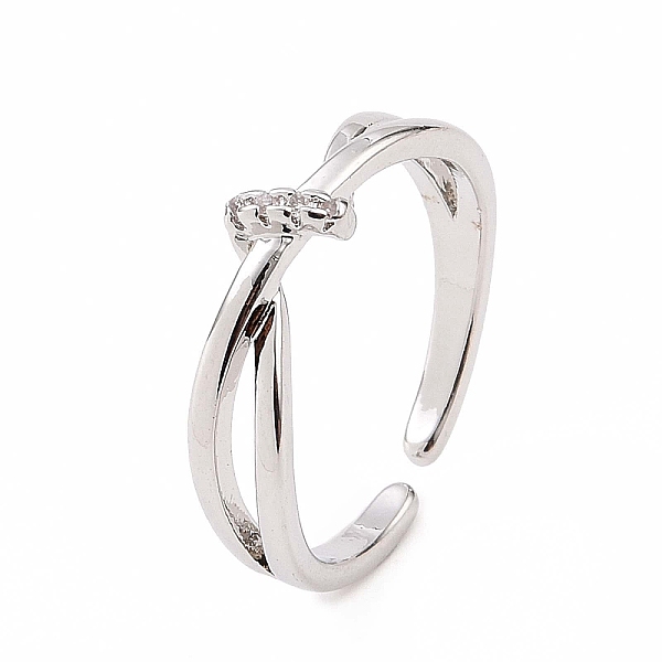 PandaHall Clear Cubic Zirconia Criss Cross Open Cuff Ring, Brass Jewelry for Women, Platinum, Inner Diameter: 16mm Brass+Cubic Zirconia...
PandaHall Clear Cubic Zirconia Criss Cross Open Cuff Ring, Brass Jewelry for Women, Platinum, Inner Diameter: 16mm Brass+Cubic Zirconia...