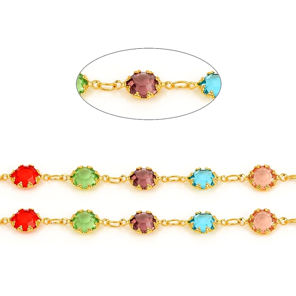 PandaHall 3.28 Feet Handmade Brass Link Chains, with Glass Faceted Rhinestone, Soldered, Long-Lasting Plated, Flower, Real 18K Gold Plated...
PandaHall 3.28 Feet Handmade Brass Link Chains, with Glass Faceted Rhinestone, Soldered, Long-Lasting Plated, Flower, Real 18K Gold Plated...