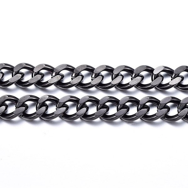 PandaHall 304 Stainless Steel Cuban Link Chains, Chunky Curb Chains, Faceted, with Spool, Unwelded, Gunmetal, 10x8x2mm, about 32.8 Feet...
PandaHall 304 Stainless Steel Cuban Link Chains, Chunky Curb Chains, Faceted, with Spool, Unwelded, Gunmetal, 10x8x2mm, about 32.8 Feet...