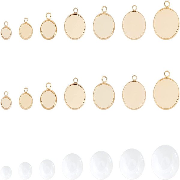 PandaHall UNICRAFTALE 14pcs 7 Styles Golden Stainless Steel Pendant Cabochon Settings with 14pcs Transparent Glass Cabochons About 11-26.5mm..., Multicolor
PandaHall UNICRAFTALE 14pcs 7 Styles Golden Stainless Steel Pendant Cabochon Settings with 14pcs Transparent Glass Cabochons About 11-26.5mm..., Multicolor