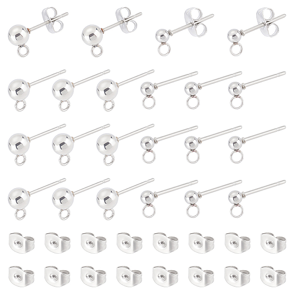 PandaHall Unicraftale 202 Stainless Steel Ball Stud Earring Findings, with 304 Stainless Steel Pins and Loop, Round, with 304 Stainless...
PandaHall Unicraftale 202 Stainless Steel Ball Stud Earring Findings, with 304 Stainless Steel Pins and Loop, Round, with 304 Stainless...