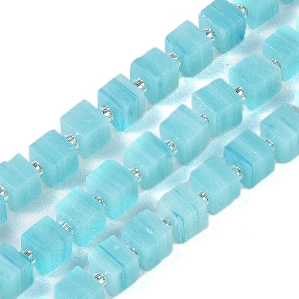 PandaHall Handmade Nepalese Lampwork Beads Strands, 3D Cube Box Shape, Aqua, 5.5x6x5.5mm, Hole: 1mm, about 51~53pcs/strand, 15.59''~16.26''..., Cyan
PandaHall Handmade Nepalese Lampwork Beads Strands, 3D Cube Box Shape, Aqua, 5.5x6x5.5mm, Hole: 1mm, about 51~53pcs/strand, 15.59''~16.26''..., Cyan