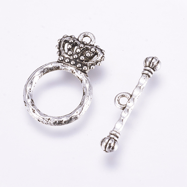 PandaHall Alloy Toggle Clasps, Lead Free, Antique Silver, Donut: 23.5x15x4mm, hole: 1.5mm, bar: 25x6x4mm, hole: 1.5mm. Alloy Donut
PandaHall Alloy Toggle Clasps, Lead Free, Antique Silver, Donut: 23.5x15x4mm, hole: 1.5mm, bar: 25x6x4mm, hole: 1.5mm. Alloy Donut