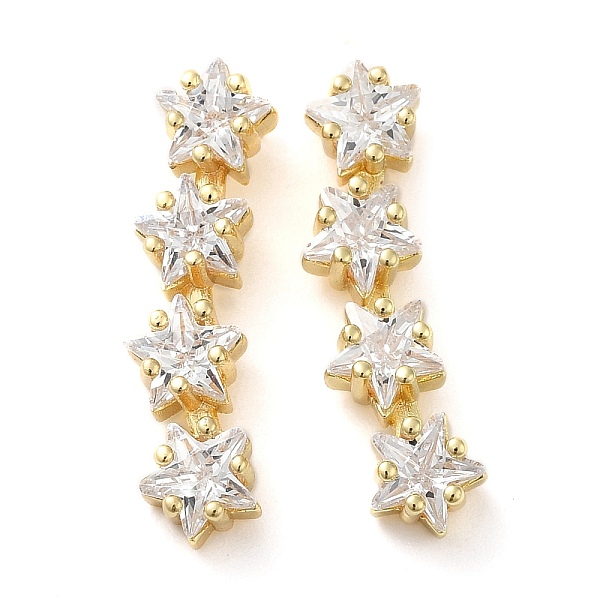 PandaHall Brass Micro Pave Cubic Zirconia Stud Earrings, Star Bar Stud Earring for Women, Long-Lasting Plated, Golden, 26.5x7.5mm Cubic..., Clear
PandaHall Brass Micro Pave Cubic Zirconia Stud Earrings, Star Bar Stud Earring for Women, Long-Lasting Plated, Golden, 26.5x7.5mm Cubic..., Clear