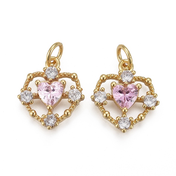 PandaHall Brass Micro Pave Clear & Pearl Pink Cubic Zirconia Pendants, with Jump Rings, Long-Lasting Plated, Heart, Real 18K Gold Plated...
PandaHall Brass Micro Pave Clear & Pearl Pink Cubic Zirconia Pendants, with Jump Rings, Long-Lasting Plated, Heart, Real 18K Gold Plated...
