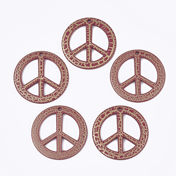 PandaHall Acrylic Big Pendants, Peace Sign, Spray Painted & Crackle, Dark Red, 50x3.5mm, Hole: 2.5mm Acrylic Peace Sign Red
PandaHall Acrylic Big Pendants, Peace Sign, Spray Painted & Crackle, Dark Red, 50x3.5mm, Hole: 2.5mm Acrylic Peace Sign Red