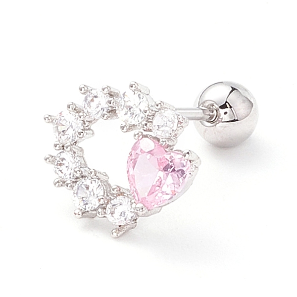 PandaHall Ring with Heart Pink Cubic Zirconia Stud Earrings for Women, Dainty Brass Earrings with Screw Back Ball Tragus, Platinum, 10x9x3mm...
PandaHall Ring with Heart Pink Cubic Zirconia Stud Earrings for Women, Dainty Brass Earrings with Screw Back Ball Tragus, Platinum, 10x9x3mm...